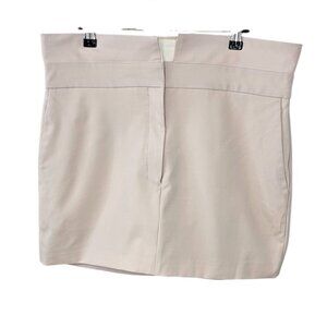 Babaton Bureau Mini Skirt Mid-rise Wool Twill Micro Pencil Skirt, Foldover, 12